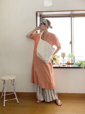「アイテム（ワンピース/ドレス）」を使った、まゆみんさん（レディース・160cm・40代）の夏コーディネート