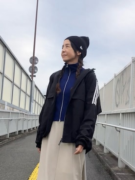 「アイテム（ニットキャップ/ビーニー）」を使った、まゆみんさん（レディース・160cm）の秋コーディネート