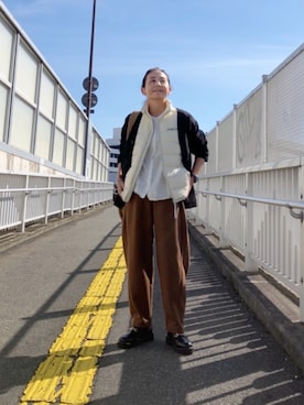 「アイテム（ジャケット/アウター）」を使った、まゆみんさん（レディース・160cm・50代）の秋コーディネート