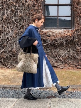 「アイテム（ワンピース/ドレス）」を使った、まゆみんさん（レディース・160cm・40代）の冬コーディネート