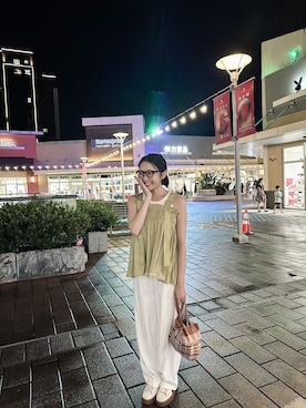 「アイテム（その他トップス）」を使った、穂さん（レディース・157cm）の夏コーディネート