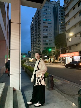 「select MOCA by son（セレクトモカバイソン）のアイテム（オールインワン・サロペット）」を使った、穂さん（レディース・157cm）の夏コーディネート