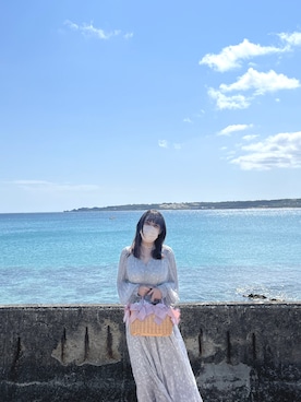「blue」｜「アイテム（ワンピース/ドレス）」を使った、Hsin Chen Chiangさん（レディース・162cm）の春コーディネート