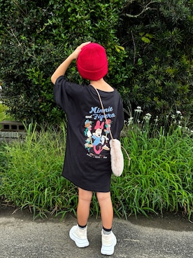 「Champion（チャンピオン）のアイテム」を使った、pochi☺︎さん（キッズ・135cm）の秋コーディネート