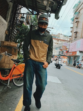 「fragment design（フラグメントデザイン）のアイテム（パンツ）」を使った、Azuma さん（メンズ・168cm）の秋コーディネート