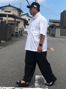 「FREAK'S STORE（フリークスストア）のアイテム（シャツ/ブラウス、ホワイト系）」を使った、kobayasi27さん（メンズ・173cm）の夏コーディネート