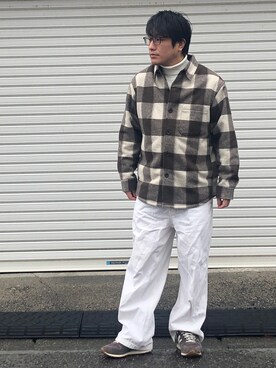 「UNIQLO（ユニクロ）のアイテム（ジャケット/アウター、ベージュ系）」を使った、kobayasi27さん（メンズ・173cm）の冬コーディネート