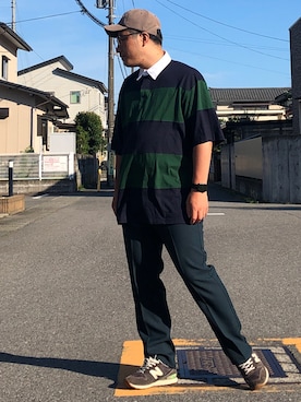 「GU（ジーユー）のアイテム（その他トップス）」を使った、kobayasi27さん（メンズ・173cm）の夏コーディネート