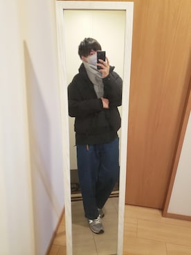 「LAKOLE（ラコレ）のアイテム（ニット/セーター）」を使った、fumiさん（メンズ・170cm）の冬コーディネート