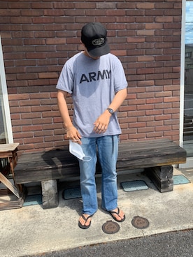 「アイテム（デジタル腕時計）」を使った、mさん（メンズ・171cm・20代）の夏コーディネート