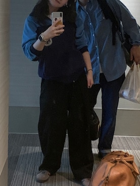 「AMELY（エミリー）のアイテム（スラックス）」を使った、mさん（レディース・162cm）の秋コーディネート