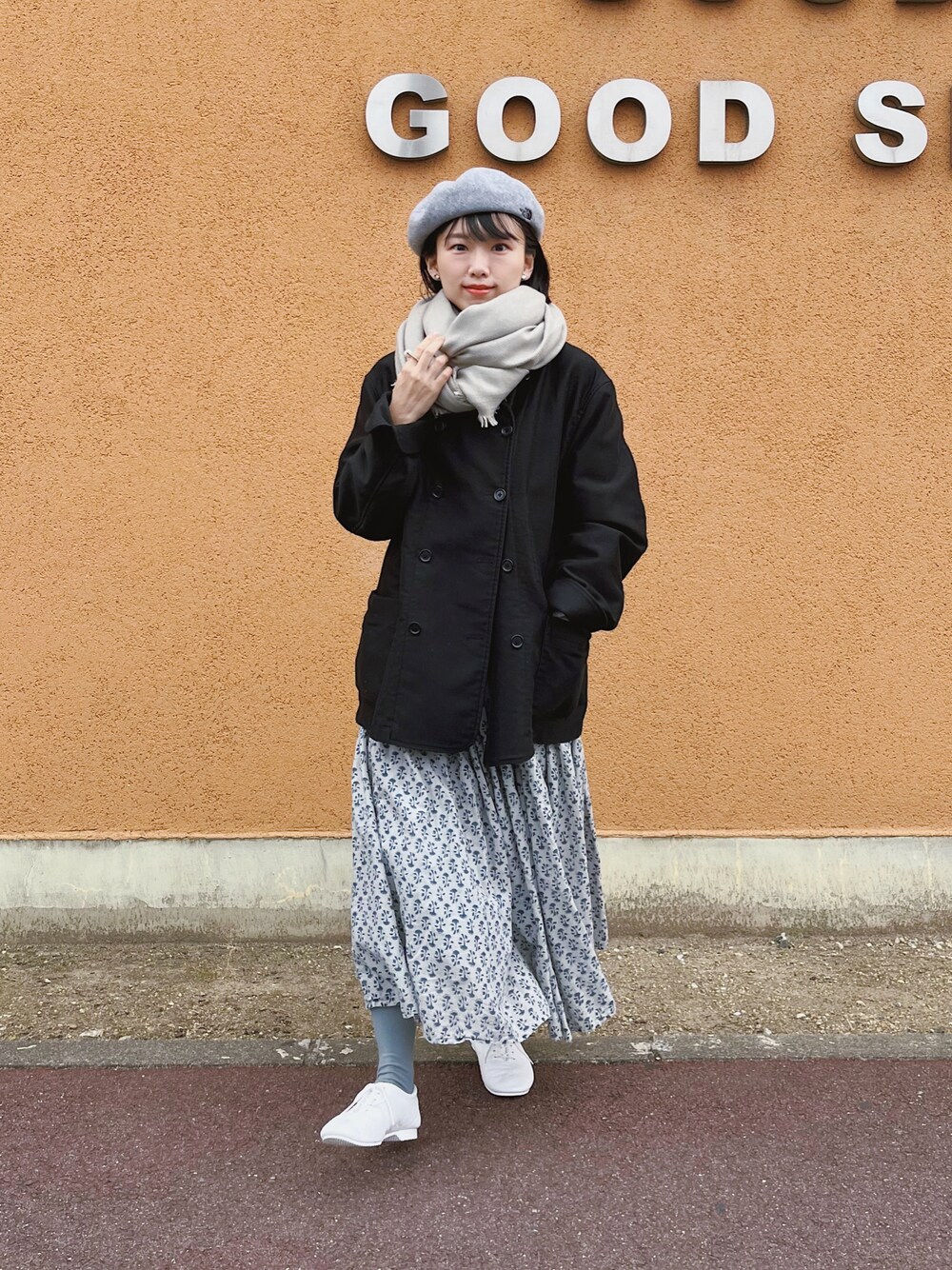 mon メゾンドソイル シャドーチェック スカート NMDS24642(スカート) 40s ORGANIC POPLIN(PATCHWORK) PINTUCK