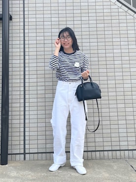 「UNITED ARROWS（ユナイテッドアローズ）のアイテム（ボストンバッグ）」を使った、ma---riさん（レディース・151cm）の春コーディネート