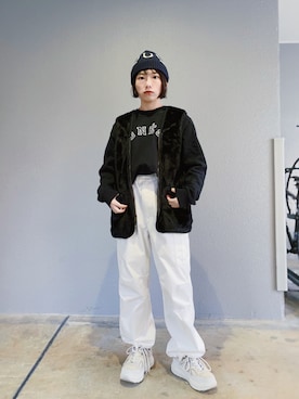 「マイベストコーデ2022」｜「アイテム（カーゴパンツ）」を使った、ma---riさん（レディース・151cm）の冬コーディネート