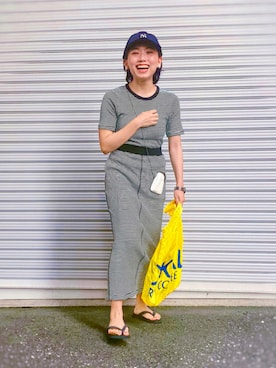 「Saturdays NYC（サタデーズ ニューヨークシティ ）のアイテム（サンダル）」を使った、ma---riさん（レディース・151cm）の夏コーディネート