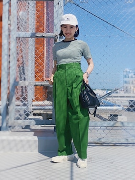 「UNITED ARROWS（ユナイテッドアローズ）のアイテム（ボストンバッグ）」を使った、ma---riさん（レディース・151cm）の春コーディネート