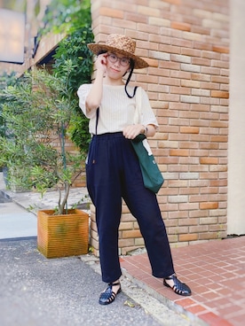 「Steven Alan（スティーブンアラン）のアイテム（シューズ）」を使った、ma---riさん（レディース・151cm）の夏コーディネート