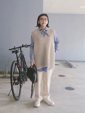 「UNITED ARROWS（ユナイテッドアローズ）のアイテム（ボストンバッグ）」を使った、ma---riさん（レディース・151cm）の春コーディネート