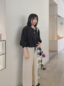 【IENA】麻スクエアショルダーオールインワン【定価¥28,600】 IENA（イエナ）の「麻スクエアショルダーオールインワン（つなぎ