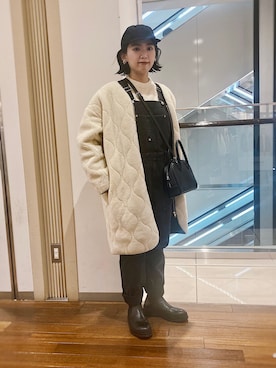 「THE SHINZONE（ザ　シンゾーン）のアイテム（オールインワン・サロペット）」を使った、ma---riさん（レディース・151cm）の冬コーディネート