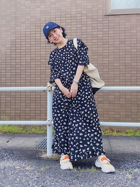 「THE SHINZONE（ザ　シンゾーン）のアイテム（ワンピース/ドレス）」を使った、ma---riさん（レディース・151cm）の夏コーディネート