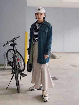 「MM6 Maison Margiela（ｴﾑｴﾑｼｯｸｽ ﾒｿﾞﾝ ﾏﾙｼﾞｪﾗ）のアイテム（ジャケット/アウター）」を使った、ma---riさん（レディース・151cm）の春コーディネート