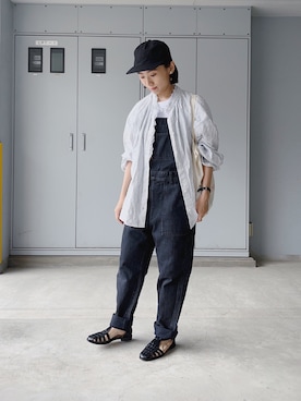 「Steven Alan（スティーブンアラン）のアイテム（サンダル）」を使った、ma---riさん（レディース・151cm）の夏コーディネート