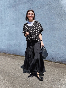 「Steven Alan（スティーブンアラン）のアイテム（サンダル）」を使った、ma---riさん（レディース・151cm）の夏コーディネート