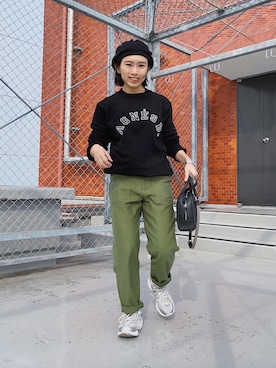 「UNITED ARROWS（ユナイテッドアローズ）のアイテム（ボストンバッグ）」を使った、ma---riさん（レディース・151cm）の春コーディネート