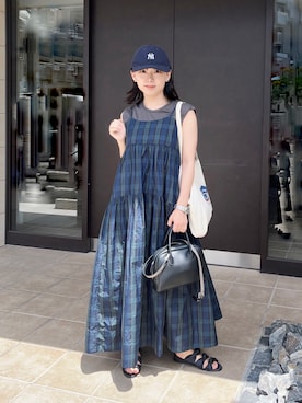 「UNITED ARROWS（ユナイテッドアローズ）のアイテム（ボストンバッグ）」を使った、ma---riさん（レディース・151cm）の夏コーディネート