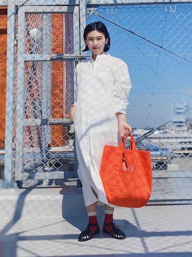 「Steven Alan（スティーブンアラン）のアイテム（サンダル）」を使った、ma---riさん（レディース・151cm）の春コーディネート
