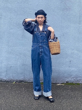 「FRAMeWORK（フレームワーク）のアイテム（オールインワン・サロペット）」を使った、ma---riさん（レディース・151cm）の夏コーディネート