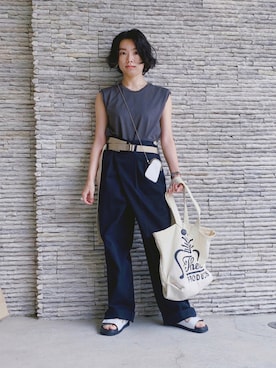 「ED ROBERT JUDSON（エドロバートジャドソン）のアイテム」を使った、ma---riさん（レディース・151cm）の夏コーディネート