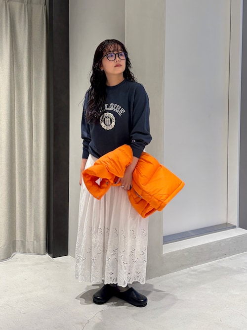 かぐれ ロング スカート スカラップ刺繍タックスカート : ZOZOTOWN