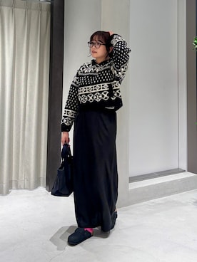 「URBAN RESEARCH DOORS（アーバンリサーチドアーズ）のBIRKENSTOCK　EXCLUSIVE BOSTON WB(NR)（その他シューズ、ブラック系）」を使った、ののさん（レディース・160cm）の秋コーディネート