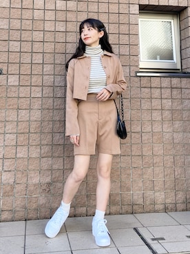 「ショート丈トップス」｜「アイテム（ワンピース/ドレス）」を使った、EPIMI ÉPIMMYさん（レディース・159cm）の秋コーディネート