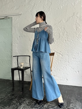 「大人ガーリー」｜「アイテム（キャミソール）」を使った、EPIMI ÉPIMMYさん（レディース・166cm）の冬コーディネート