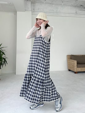 「シルバーシューズ」｜「アイテム（その他）」を使った、EPIMI ÉPIMMYさん（レディース・165cm）の夏コーディネート