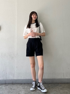 「みんなの白Tフェス」｜「アイテム（チノパンツ）」を使った、EPIMI ÉPIMMYさん（レディース・164cm）の夏コーディネート