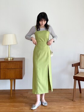 「ピスタチオ」｜「アイテム（バレエシューズ）」を使った、EPIMI ÉPIMMYさん（レディース・164cm）の春コーディネート