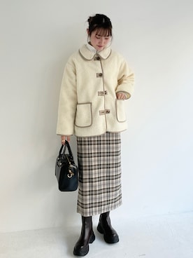 「EPIMI E'PIMMY（エピミエピミー）のアイテム（ステンカラーコート）」を使った、EPIMI ÉPIMMYさん（レディース・164cm）の秋コーディネート