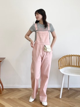 「韓国コーデ」｜「アイテム（オールインワン・サロペット）」を使った、EPIMI ÉPIMMYさん（レディース・164cm）の夏コーディネート