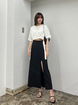 「クロップドトップス」｜「アイテム（その他）」を使った、EPIMI ÉPIMMYさん（レディース・164cm）の夏コーディネート