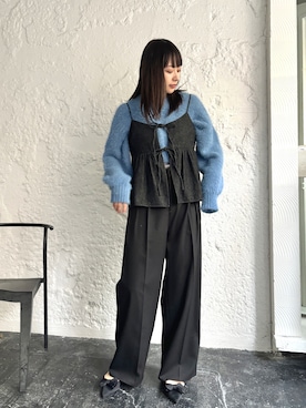 「新星WEARISTAにエントリー」｜「アイテム（キャミソール）」を使った、EPIMI ÉPIMMYさん（レディース・166cm）の冬コーディネート