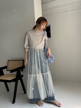 「SLOBE citron.（スローブシトロン）のアイテム」を使った、EPIMI ÉPIMMYさん（レディース・165cm）の夏コーディネート