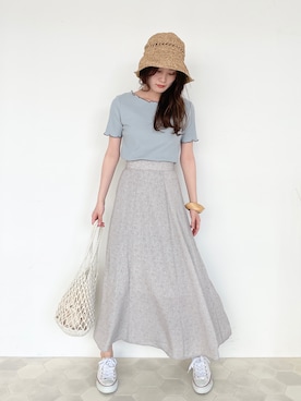 「TONE SELECT GOODS（トーンセレクトグッズ）のアイテム」を使った、EPIMI ÉPIMMYさん（レディース・163cm）の夏コーディネート