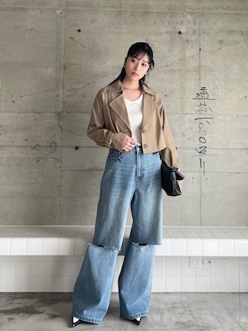 「いまどきジャケット写真」｜「アイテム（トレンチコート）」を使った、EPIMI ÉPIMMYさん（レディース・163cm）の春コーディネート