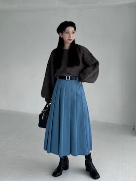 「archives（アルシーヴ）のアイテム（帽子）」を使った、EPIMI ÉPIMMYさん（レディース・162cm）の秋コーディネート
