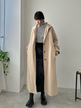「重ね着ベストシーズン」｜「アイテム（ステンカラーコート）」を使った、EPIMI ÉPIMMYさん（レディース・166cm）の秋コーディネート