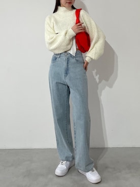 「ショート丈トップス」｜「アイテム（その他）」を使った、EPIMI ÉPIMMYさん（レディース・164cm）の冬コーディネート